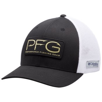 Columbia PFG Mesh Hooks Ball, Gorras Negros Dorados Para Hombre | 102497-LGJ